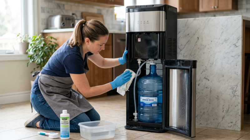 Vệ sinh máy định kỳ và đặt cách tường 15cm giúp thiết bị tản nhiệt tốt, tăng tuổi thọ