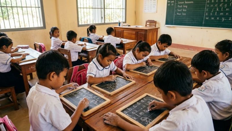 Bảng viết học sinh giúp trẻ tham gia các hoạt động trên lớp dễ dàng