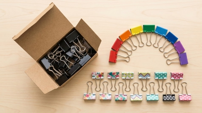 Từ kẹp đen văn ph&ograve;ng chuy&ecirc;n nghiệp đến kẹp m&agrave;u s&aacute;ng tạo