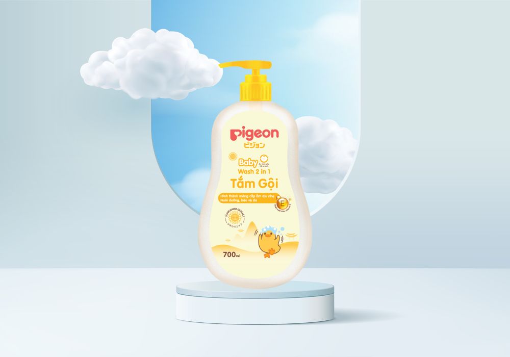 Sữa tắm gội 2 trong 1 của Pigeon