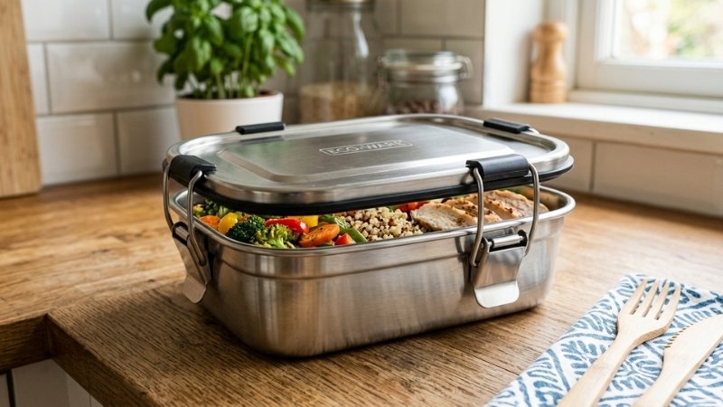Inox 304 cao cấp chống gỉ, nắp k&iacute;n kh&iacute; chống tr&agrave;n v&agrave; thiết kế xếp chồng cực kỳ tiết kiệm
