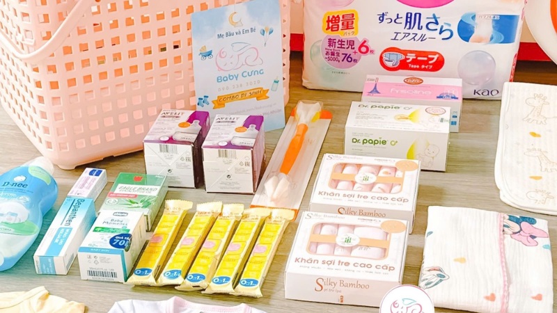 Combo đồ d&ugrave;ng vệ sinh v&agrave; sản phẩm chăm s&oacute;c mẹ b&eacute; tiện lợi, ch&iacute;nh h&atilde;ng