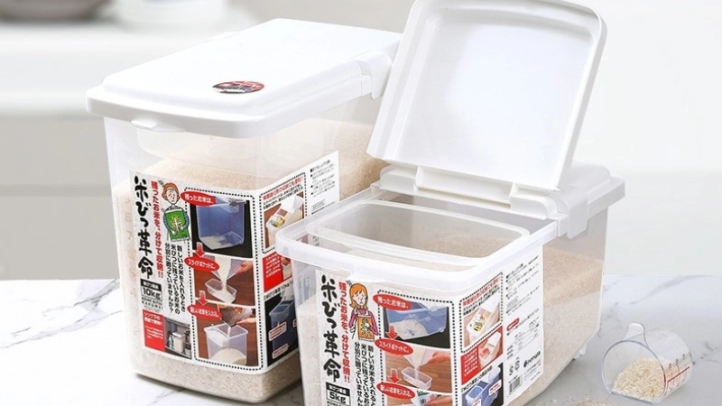 Th&ugrave;ng đựng gạo ph&ugrave; hợp cho gia đ&igrave;nh, căn hộ v&agrave; kh&ocirc;ng gian bếp hiện đại
