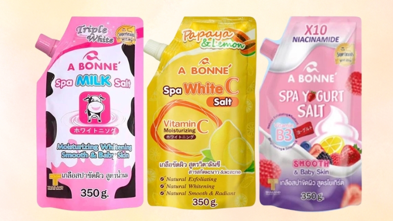 Muối tắm gi&uacute;p da s&aacute;ng mịn tự nhi&ecirc;n