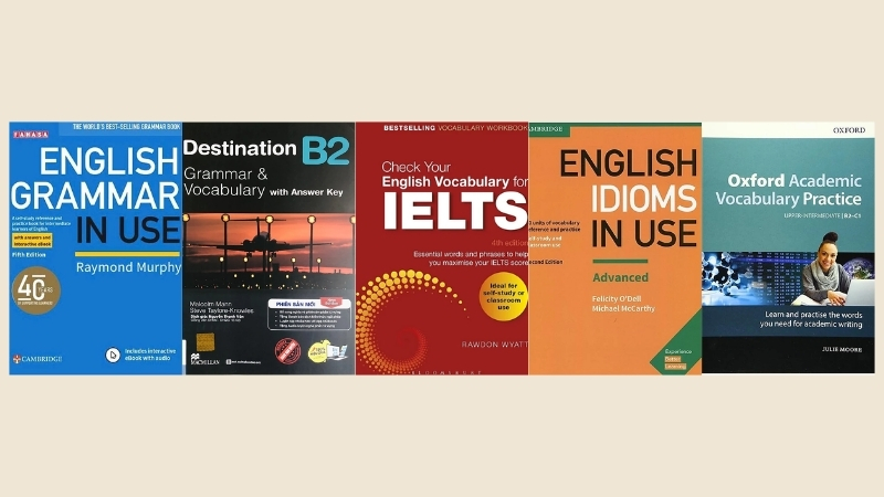 Kho s&aacute;ch đa dạng từ Ngữ ph&aacute;p, Từ vựng đến Luyện thi chứng chỉ quốc tế