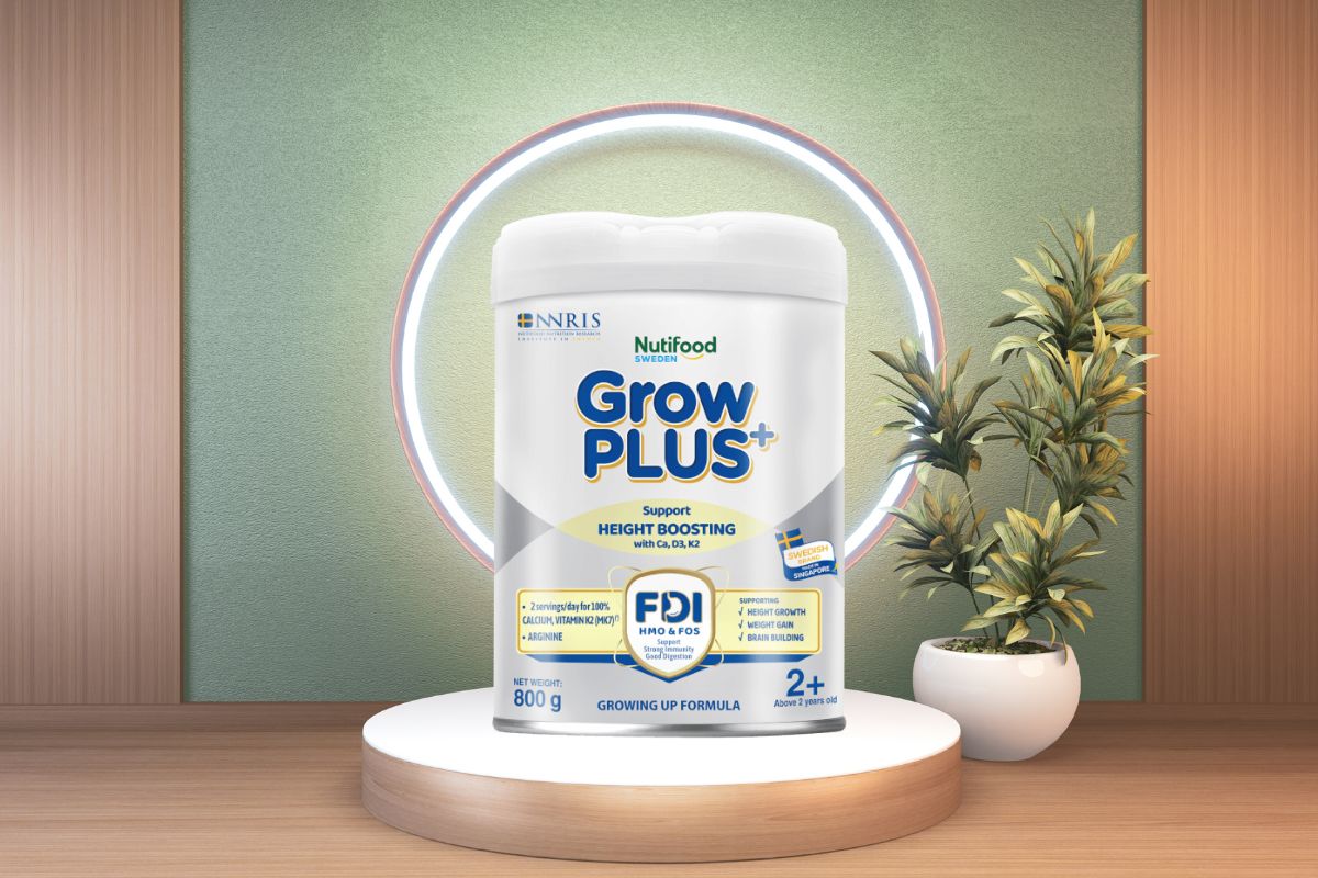 Nutifood GrowPLUS+ hỗ trợ tăng cường sức đề kháng cho trẻ