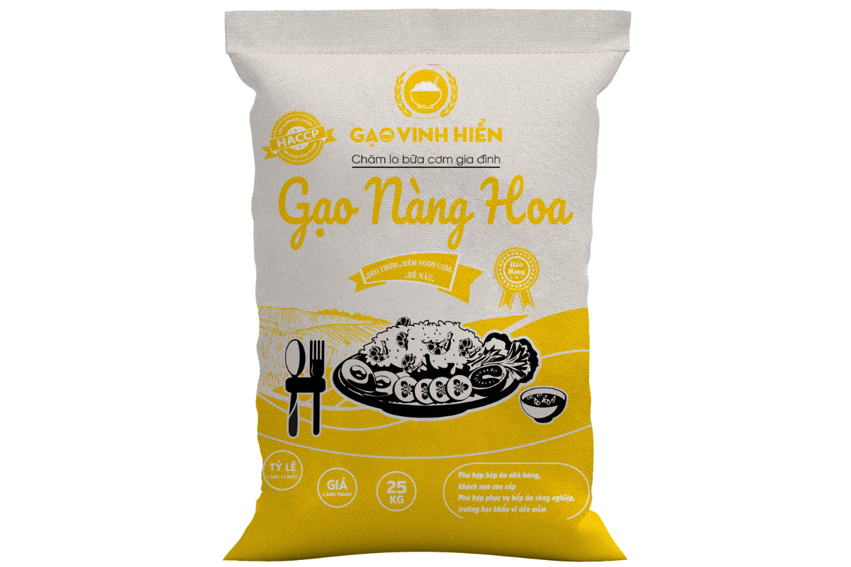 Gạo thơm Nàng Hoa thương hiệu Vinh Hiển 