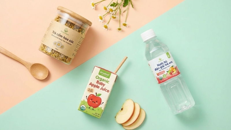 Từ tr&agrave; thảo dược thanh m&aacute;t đến nước &eacute;p tr&aacute;i c&acirc;y gi&agrave;u vitamin, Tiki đ&aacute;p ứng mọi nhu cầu giải kh&aacute;t của trẻ