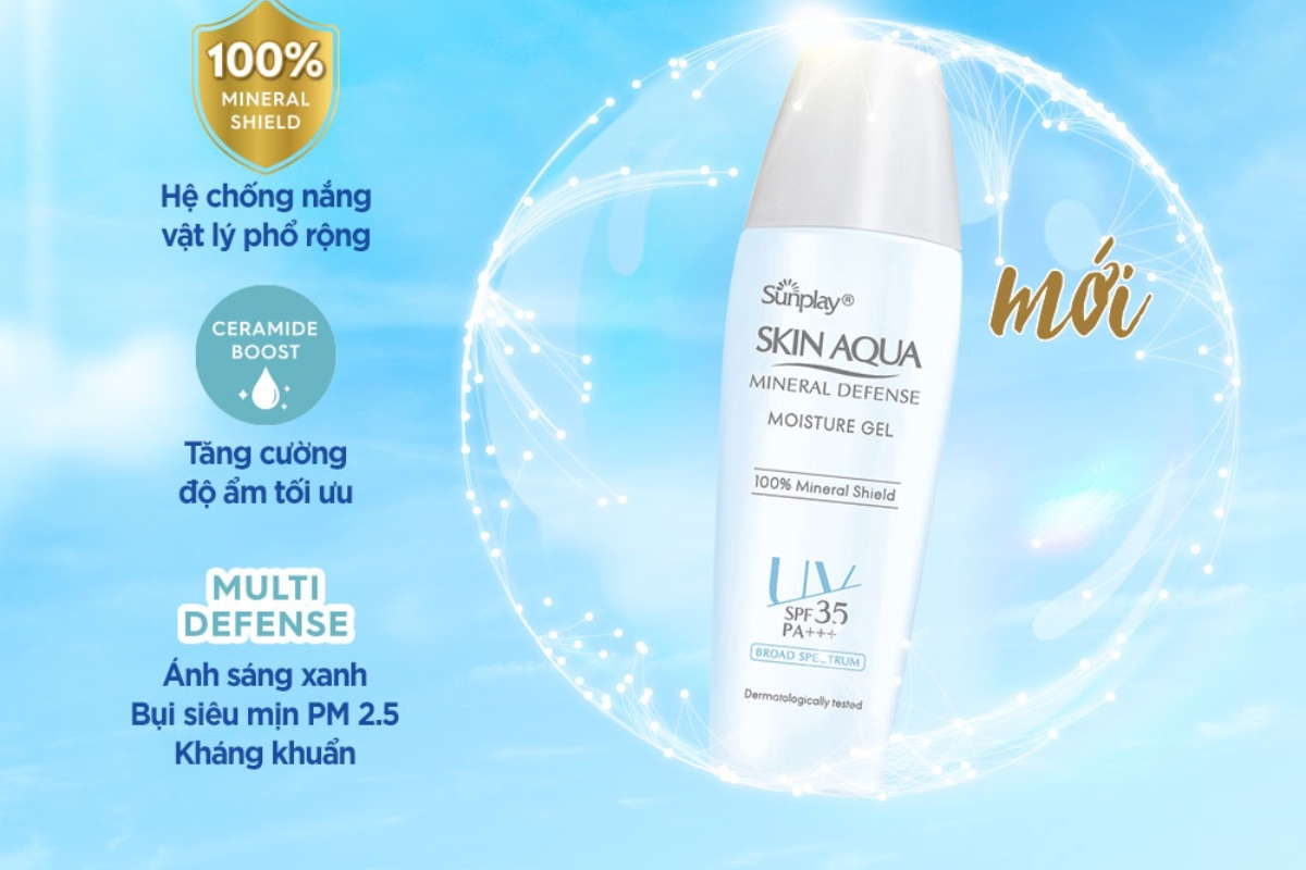 Kem chống nắng Sunplay Skin Aqua Mineral Defense Moisture Gel