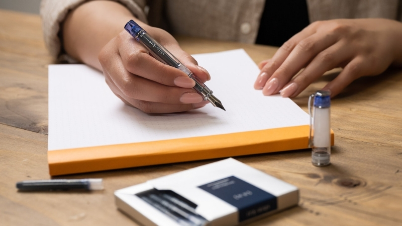 Chọn mực b&uacute;t m&aacute;y chất lượng gi&uacute;p n&eacute;t chữ th&ecirc;m mềm mại v&agrave; sạch đẹp