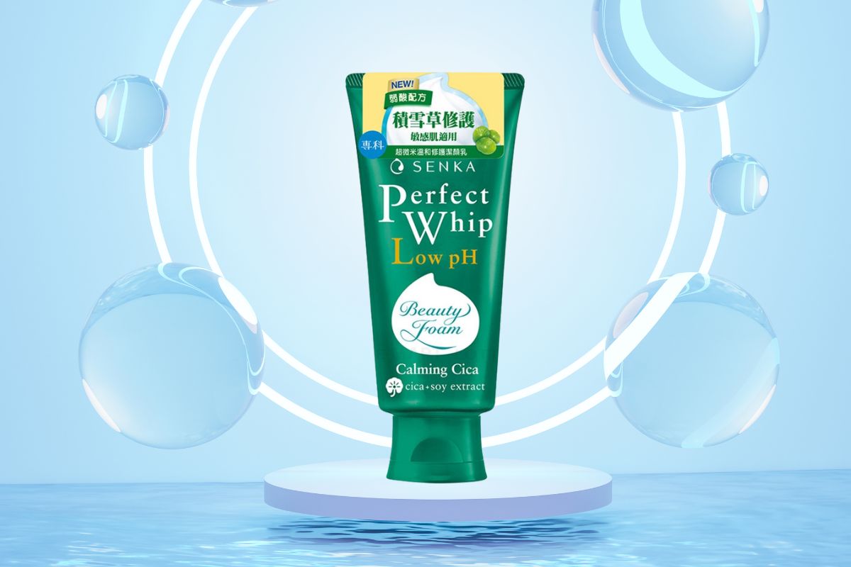 Sữa rửa mặt Senka Perfect Whip Low pH Calming Cica