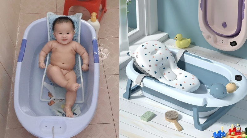 Kệ đỡ, lưới tắm cho bé 0 - 6 tháng giúp nâng đỡ an toàn, thoáng nước, bảo vệ cột sống