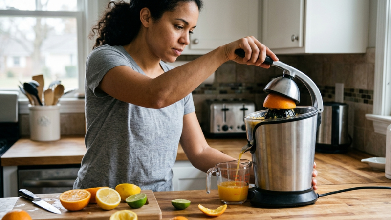 Vắt nhanh, kh&ocirc;ng đắng, giữ trọn vị cam tươi