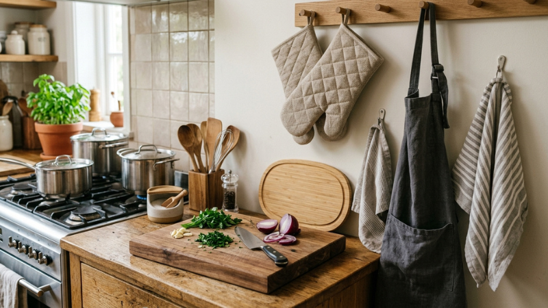 Đầy đủ phụ kiện từ sơ chế, nấu nướng đến bảo quản gi&uacute;p gian bếp vận h&agrave;nh trơn tru