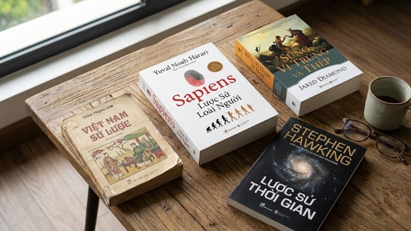 S&aacute;ch lịch sử chứa nhiều c&acirc;u chuyện sống động, những b&agrave;i học s&acirc;u sắc