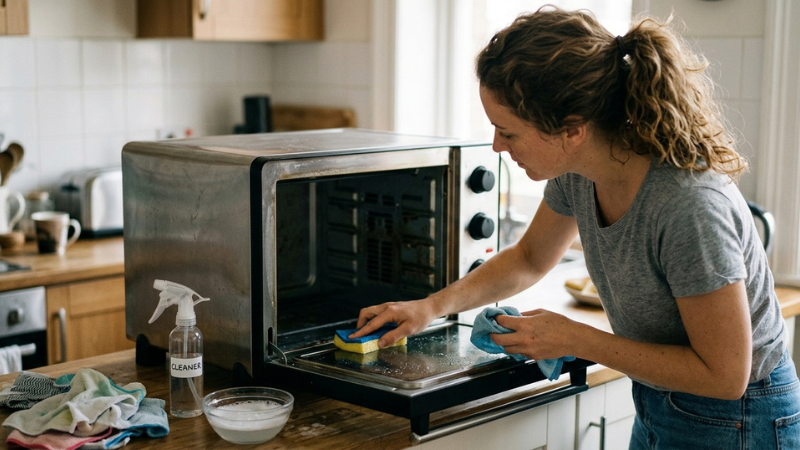 L&agrave;m sạch thường xuy&ecirc;n gi&uacute;p loại bỏ dầu mỡ, hạn chế m&ugrave;i v&agrave; k&eacute;o d&agrave;i tuổi thọ thiết bị