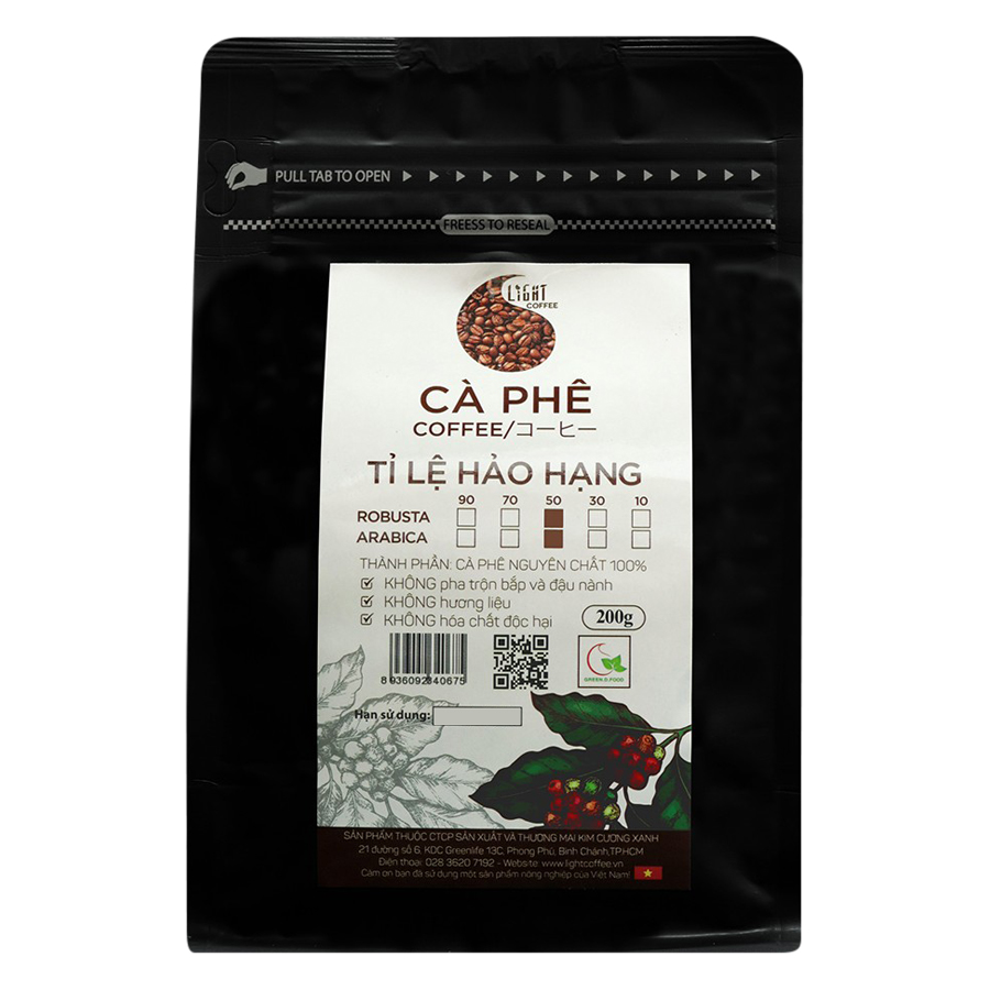 879441 , 6411287542956 , 62_1385311 , 176000 , Ca-Phe-Hat-Nguyen-Chat-Ti-Le-Hao-Hang-50Phan-Tram-Robusta-Va-50Phan-Tram-Arabica-Light-Coffee-5R5AHH200-200g--Goi-62_1385311 , tiki.vn , Cà Phê Hạt Nguyên Chất Tỉ Lệ Hảo Hạng 50% Robusta Và 50% Arabica L Cà Phê Hạt Nguyên Chất Tỉ Lệ Hảo Hạng 50% Robusta Và 50% Arabica Light Coffee 5R5AHH200 (200g / Gói)