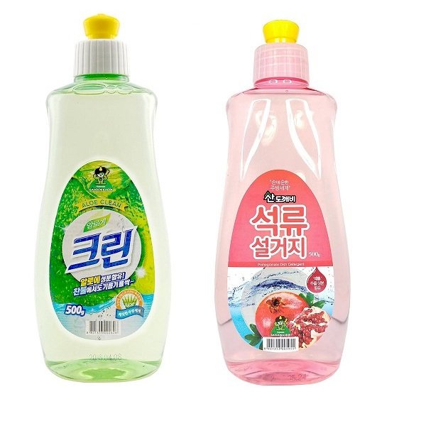 Combo 2 Chai nước rửa bát đĩa Sandokkaebi Korea 500g (Mùi hương ngẫu nhiên)