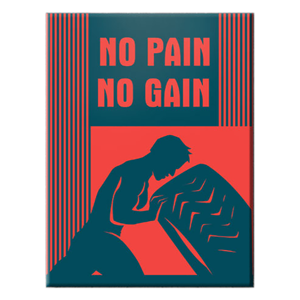 Tranh Canvas "No Pain - No Gain" W35 Khổ Đứng