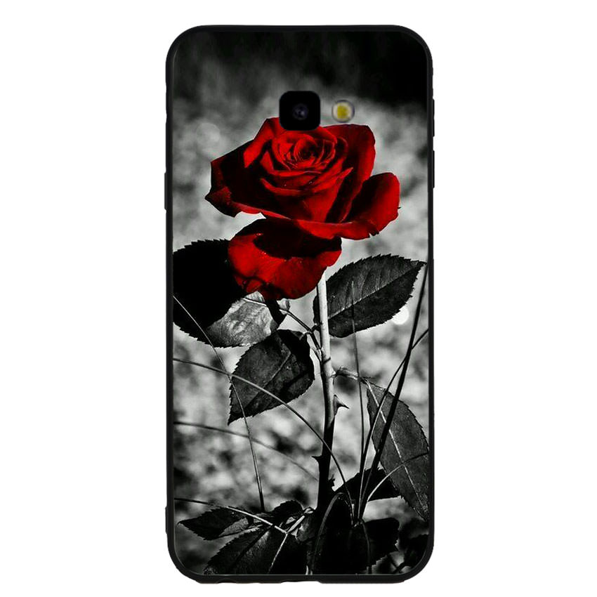 Ốp lưng viền TPU cho điện thoại Samsung Galaxy J4 Plus -Rose 08