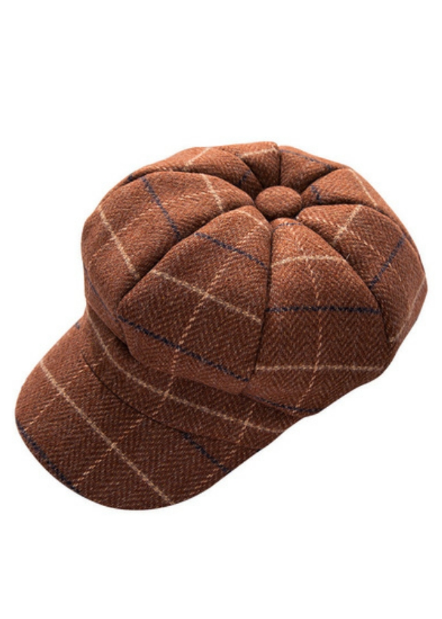 Mũ nón dạ beret Nostalgia vành cứng cáp, form đứng+ tặng kèm 01 kẹp tóc Hàn Quốc