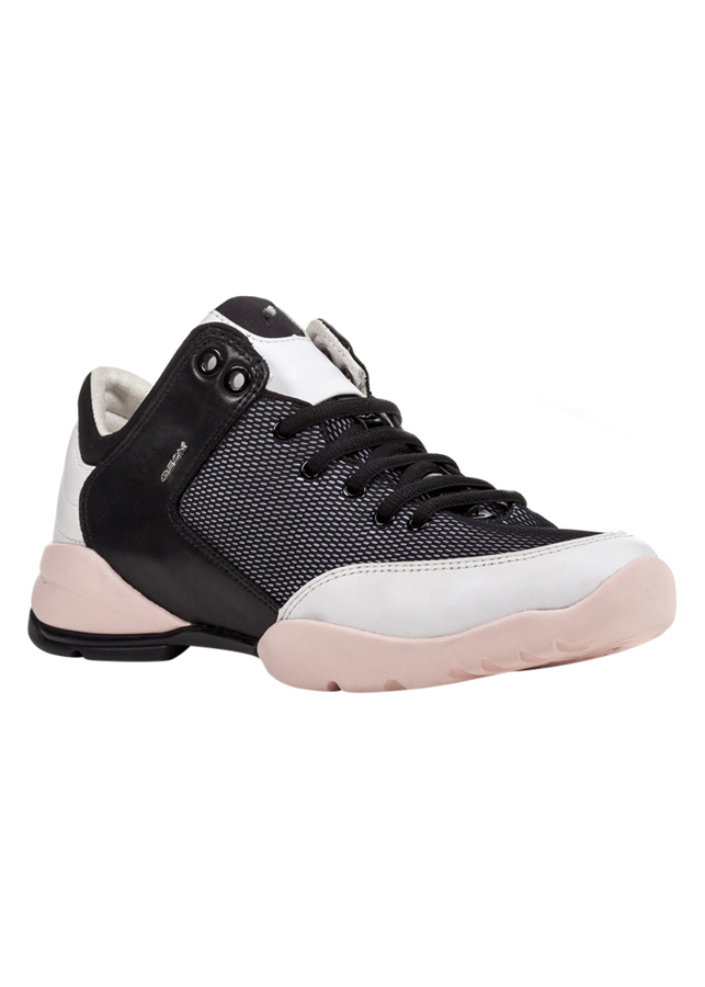 Giày Nữ GEOX D Sfinge A Net+Nappa Black/White - Đen
