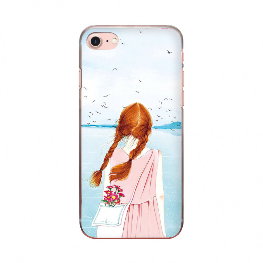 Ốp lưng cho iPhone 8 SEA GIRL in theo chất liệu - Hàng chính hãng