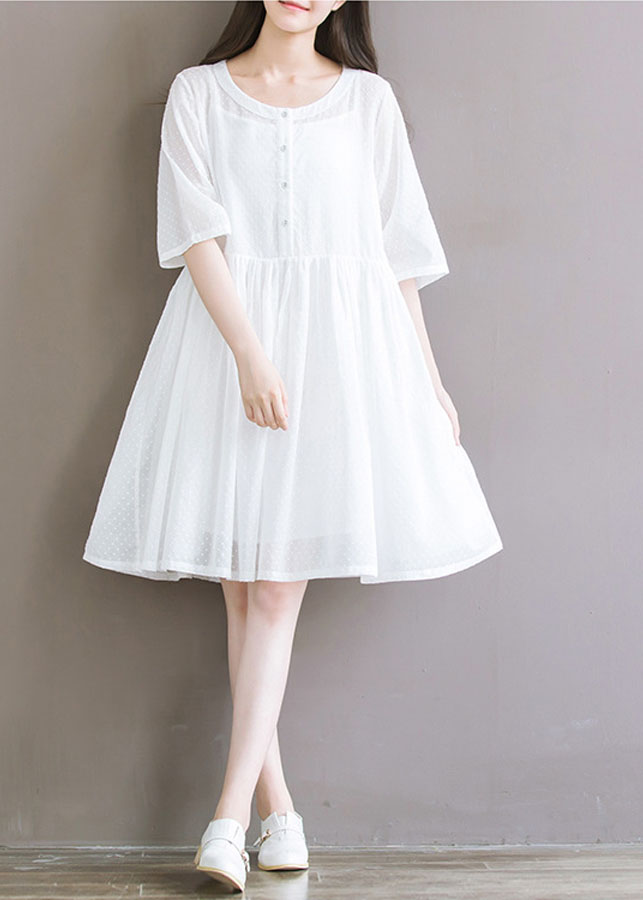 2133875 , 8744463316194 , 62_13605108 , 335000 , Dam-Trang-Baby-Doll-Nhat-Ban-435-62_13605108 , tiki.vn , Đầm Trắng Baby Doll Nhật Bản 435 Đầm Trắng Baby Doll Nhật Bản 435