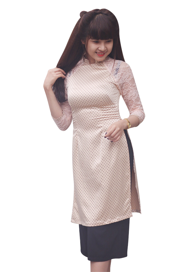 1007618 , 8027091092990 , 62_5747657 , 419000 , Ao-Dai-Lua-Cham-Bi-FATRALY-Nude-62_5747657 , tiki.vn , Áo Dài Lụa Chấm Bi FATRALY - Nude Áo Dài Lụa Chấm Bi FATRALY - Nude