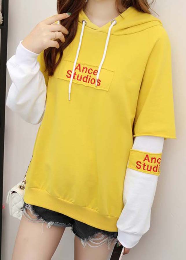 Áo hoodie nữ giả 2 áo Ance Studios Mã: AS613