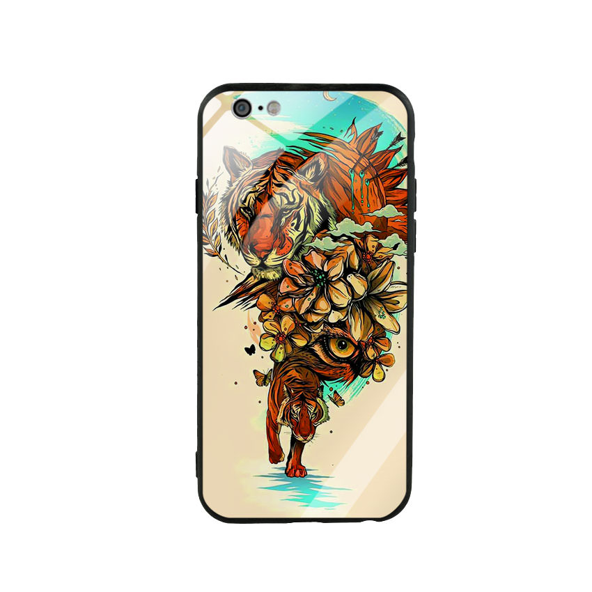 Ốp Lưng Kính Cường Lực cho điện thoại Iphone 6 / 6s - Tiger 05
