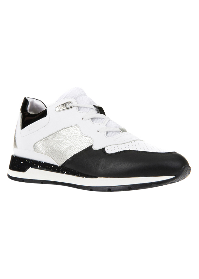 Giày Nữ GEOX D Shahira B Nap+Prl.Pr.Synt White/Silver - Trắng