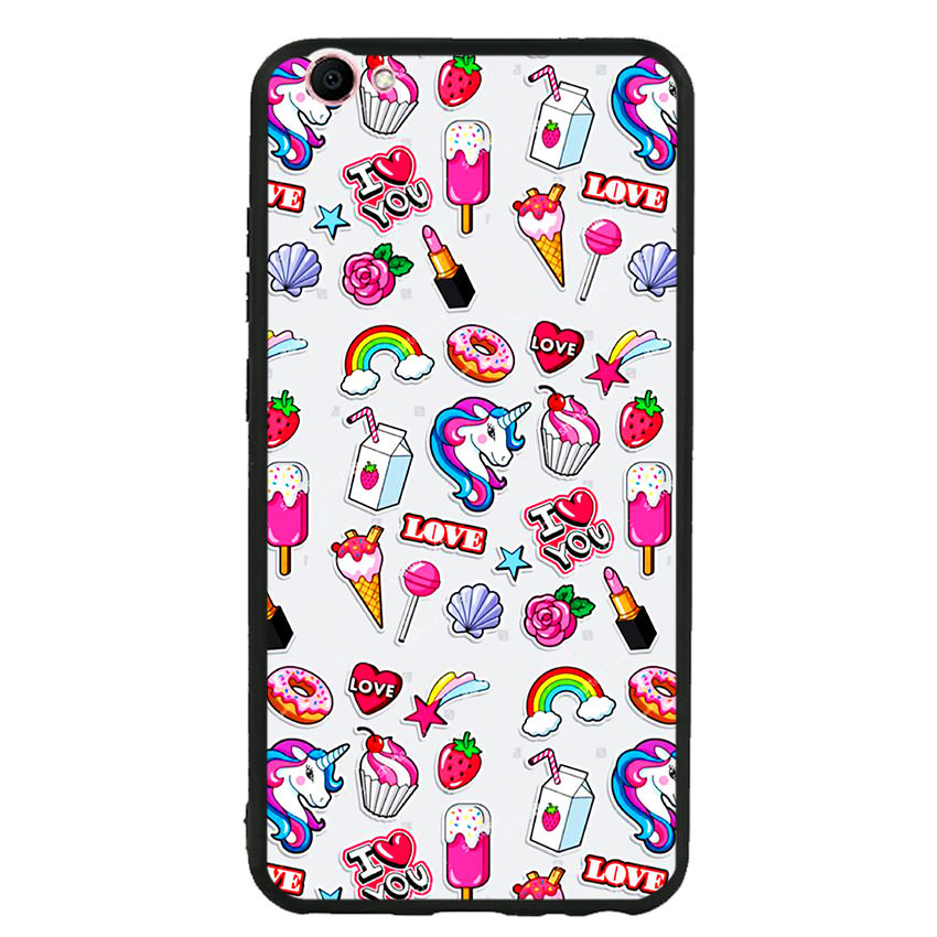 Ốp lưng nhựa cứng viền dẻo TPU cho điện thoại Vivo V5s -Sweet 02