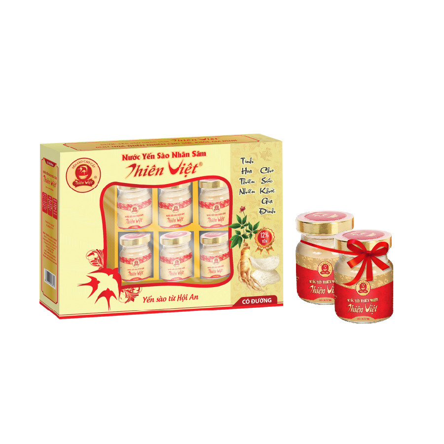 1621164 , 9612436569184 , 62_11238729 , 276000 , Hop-Yen-sao-nhan-sam-Thien-Viet-Co-duong-6-lo-x-70ml-2-lo-YTV-62_11238729 , tiki.vn , Hộp Yến sào nhân sâm Thiên Việt – Có đường (6 lọ x 70ml) + 2 lọ YTV Hộp Yến sào nhân sâm Thiên Việt – Có đường (6 lọ x 70ml) + 2 lọ YTV