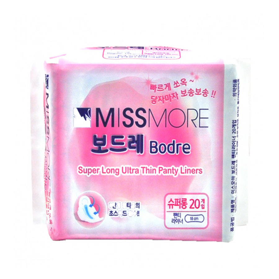 Băng vệ sinh hàng ngày có cánh Missmore Bodre (18cm) - Nhập khẩu Hàn