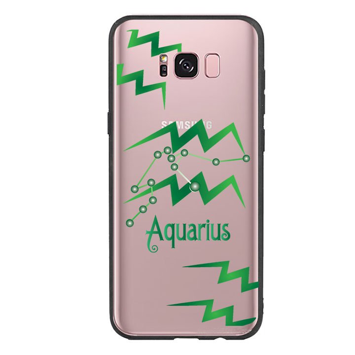 Ốp lưng cho điện thoại Samsung Galaxy S8 Plus viền TPU cho cung Bảo Bình - Aquarius