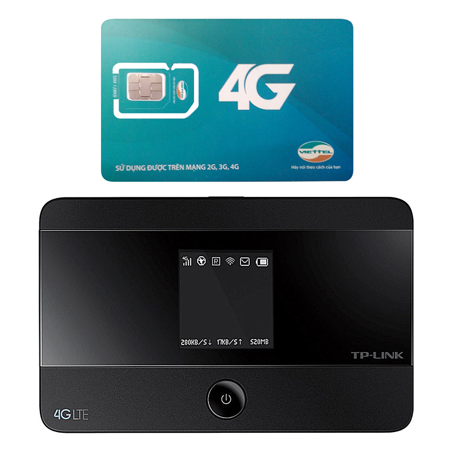 Bộ Phát Wifi Di Động 4G TP-Link M7350 300Mbps + Sim Viettel 3G/4G Trọn Gói 1 Năm Không Cần Nạp Tiền Duy Trì - 4488244 , 4552525939625 , 62_1468029 , 2100000 , Bo-Phat-Wifi-Di-Dong-4G-TP-Link-M7350-300Mbps-Sim-Viettel-3G-4G-Tron-Goi-1-Nam-Khong-Can-Nap-Tien-Duy-Tri-62_1468029 , tiki.vn , Bộ Phát Wifi Di Động 4G TP-Link M7350 300Mbps + Sim Viettel 3G/4G Trọn G