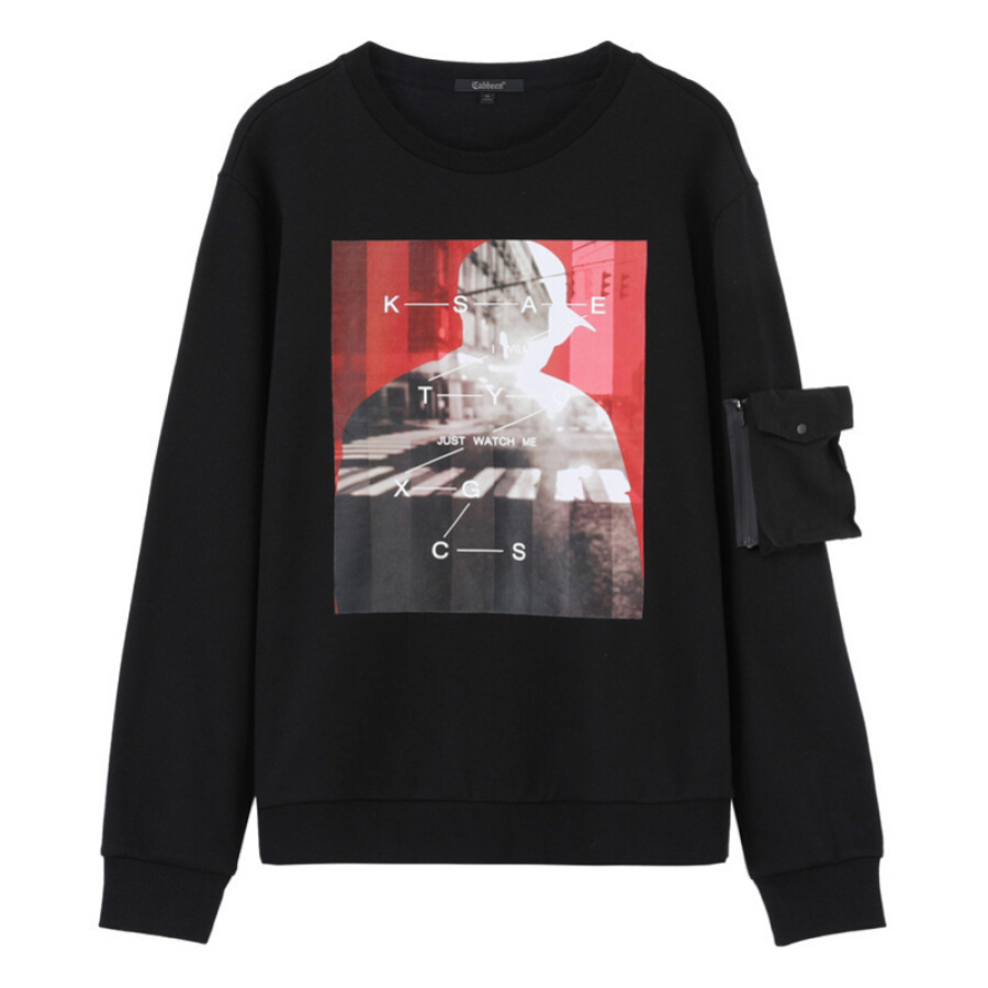 1452455 , 6506713123301 , 62_9205417 , 1349000 , Carbine-Mens-Round-Neck-Trend-Print-Long-Sleeve-Lazy-Wind-Sweater-Fall-Winter-2018-Street-Loose-Turt-Top-H-Coal-Black-01-48-170-M-62_9205417 , tiki.vn , Carbine Men Carbine Men