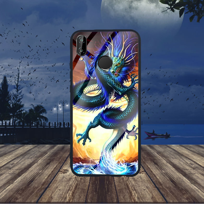 Ốp Lưng Kính Cường Lực cho điện thoại Huawei Nova 3e - Dragon 08
