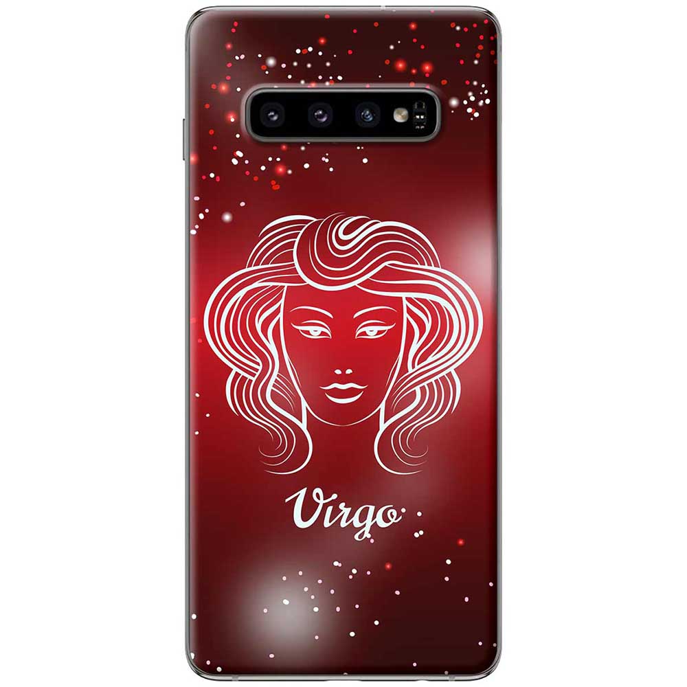 Ốp lưng dành cho Samsung Galaxy S10 mẫu Cung hoàng đạo Virgo (đỏ)