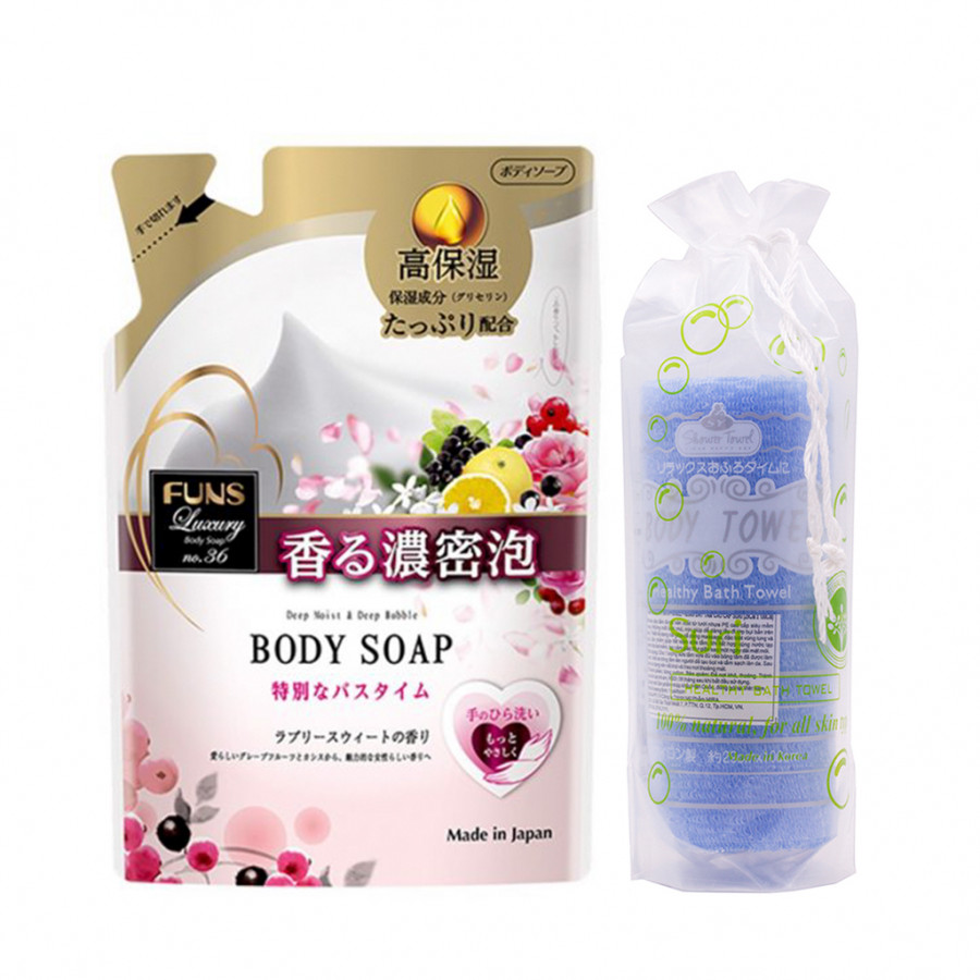 Sữa tắm trắng da, sạch nhờn Nhật Bản cao cấp Funs Luxury Body hương nước hoa Cloe’ EDP NO.36 dạng túi (380ml) + Tặng... - 1895392 , 2856589371837 , 62_14520527 , 450000 , Sua-tam-trang-da-sach-nhon-Nhat-Ban-cao-cap-Funs-Luxury-Body-huong-nuoc-hoa-Cloe-EDP-NO.36-dang-tui-380ml-Tang...-62_14520527 , tiki.vn , Sữa tắm trắng da, sạch nhờn Nhật Bản cao cấp Funs Luxury Body h