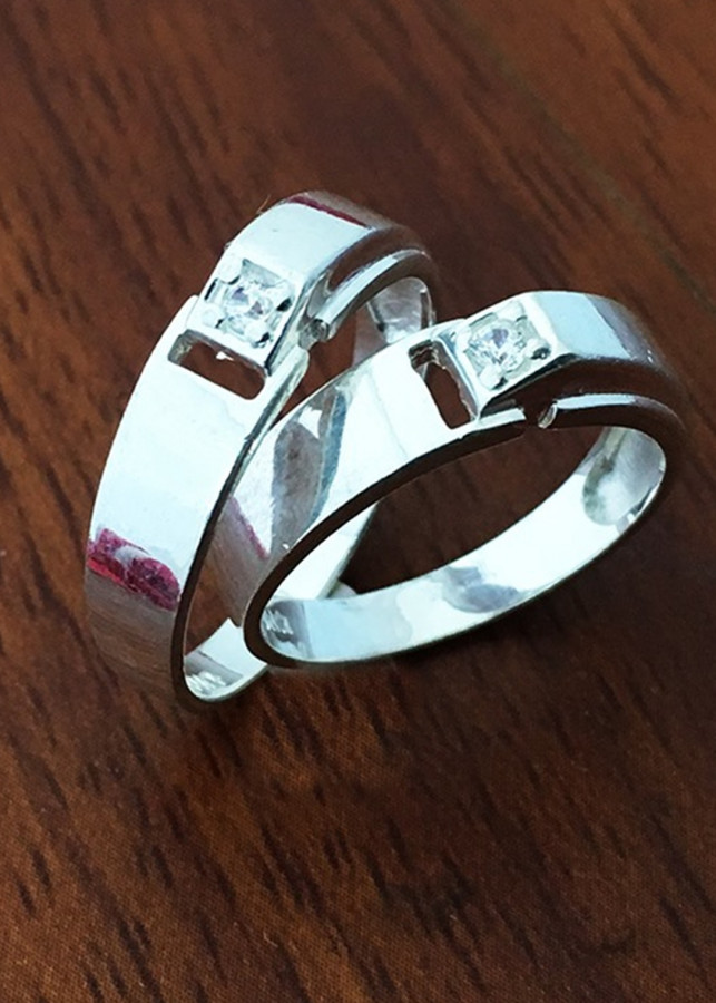 Nhẫn đôi bạc 925 trang sức Bạc QTJ - ND10 - Cặp đôi uyên ương (bạc)