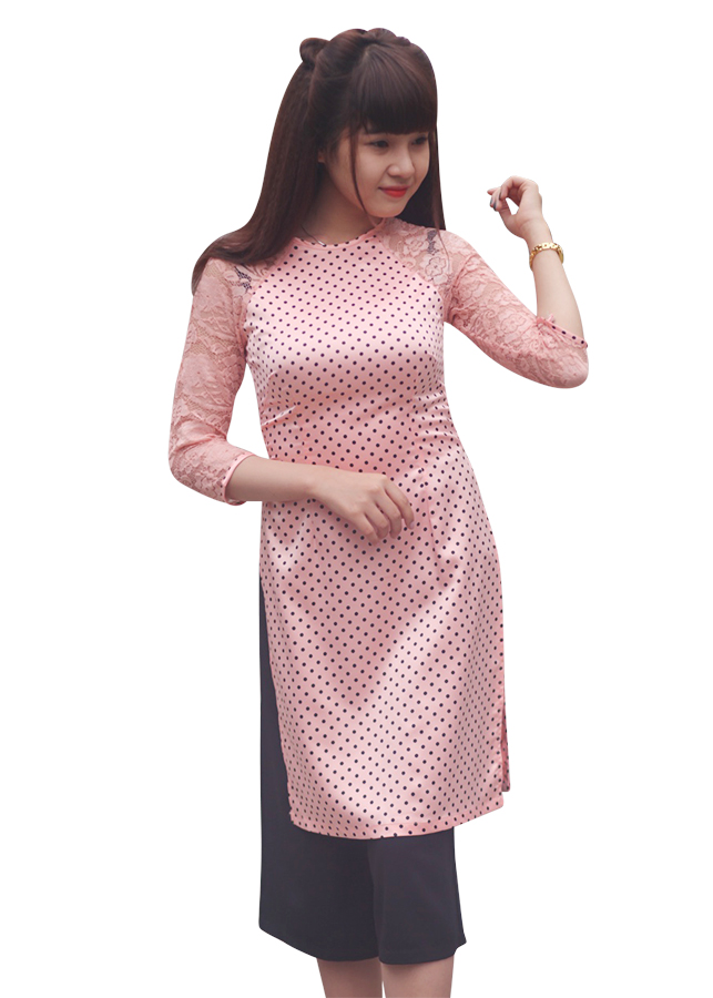 1007617 , 3141626008791 , 62_5747651 , 419000 , Ao-Dai-Lua-Cham-Bi-FATRALY-Hong-62_5747651 , tiki.vn , Áo Dài Lụa Chấm Bi FATRALY - Hồng Áo Dài Lụa Chấm Bi FATRALY - Hồng