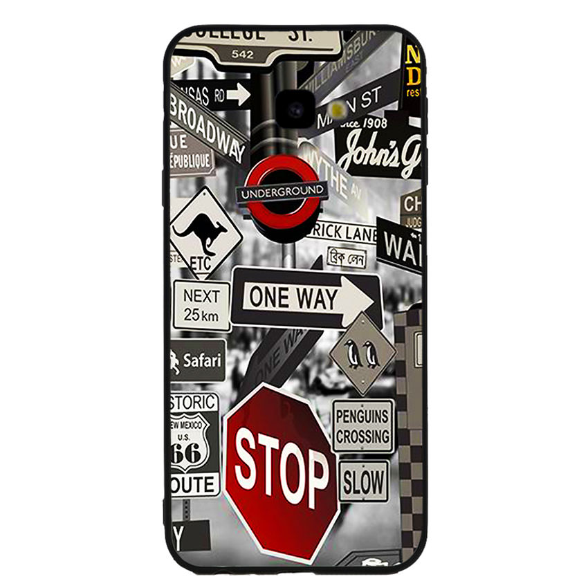 Ốp lưng viền TPU cho điện thoại Samsung Galaxy J4 Plus -Street 01