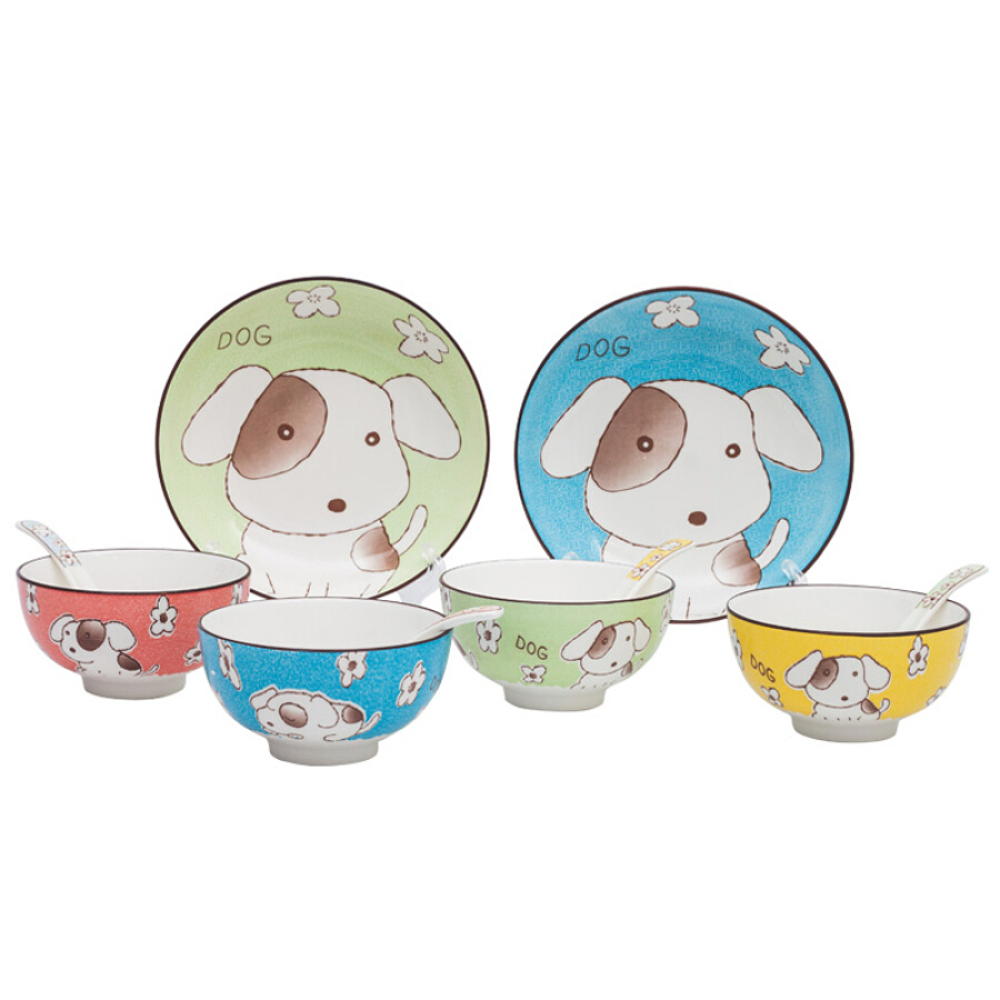 1669954 , 1002265746166 , 62_9229505 , 426000 , Yun-Tang-ceramic-glaze-color-dog-year-childrens-cutlery-set-10-cartoon-pattern-baby-dish-bowl-set-62_9229505 , tiki.vn , Yun Tang ceramic glaze color dog year children Yun Tang ceramic glaze color dog year children