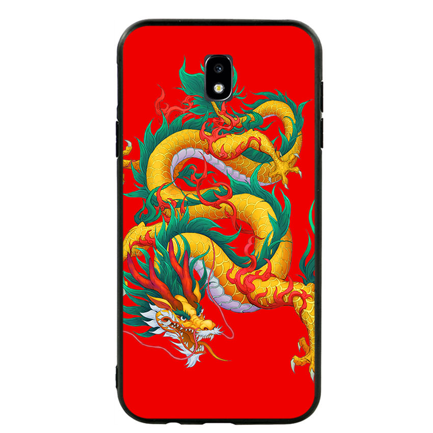 Ốp lưng viền TPU cho điện thoại Samsung Galaxy J7 Pro - Dragon 09