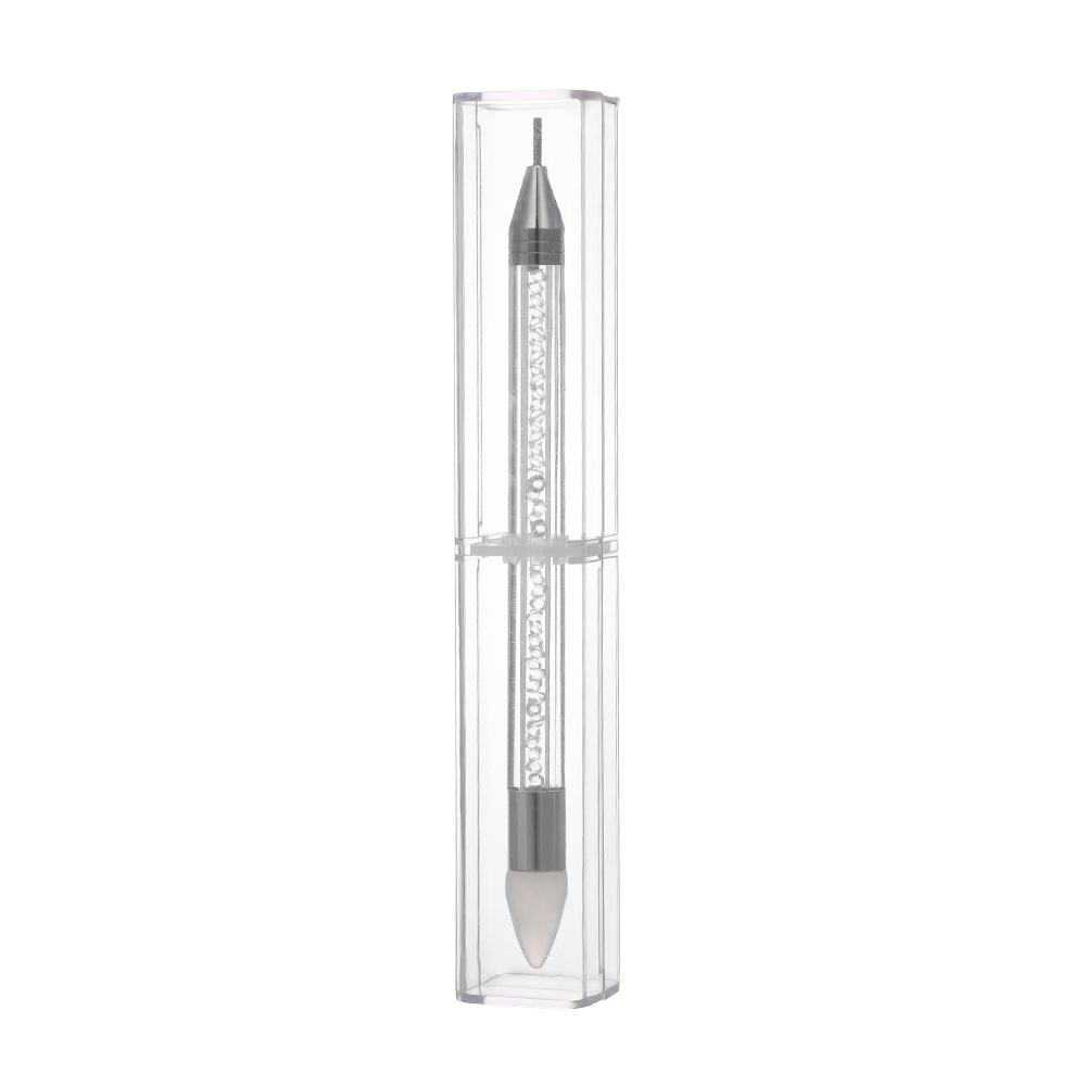 Dual-ended Nail Dotting Pen Rhinestone Picker Pen Silicone Head Picker Pen Gems Crystals Studs Picker Nail Art Tools DIY
