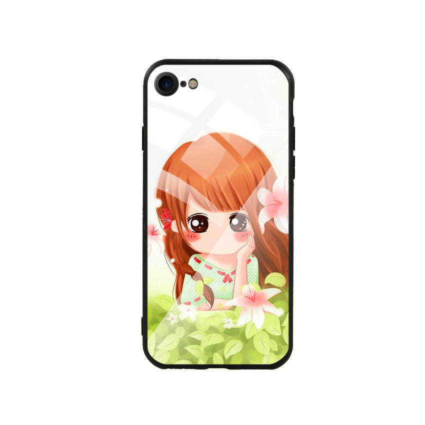 Ốp Lưng Kính Cường Lực cho điện thoại Iphone 7 / 8 - Baby Girl