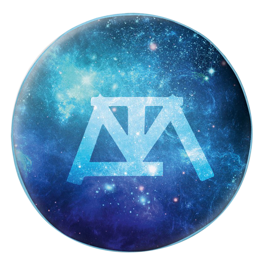Gối Ôm Tròn In Hình Logo Alan Walker Nền Galaxy - Govk009