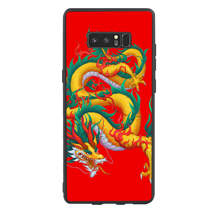 Ốp lưng viền TPU cho điện thoại Samsung Galaxy Note 8 - Dragon 09